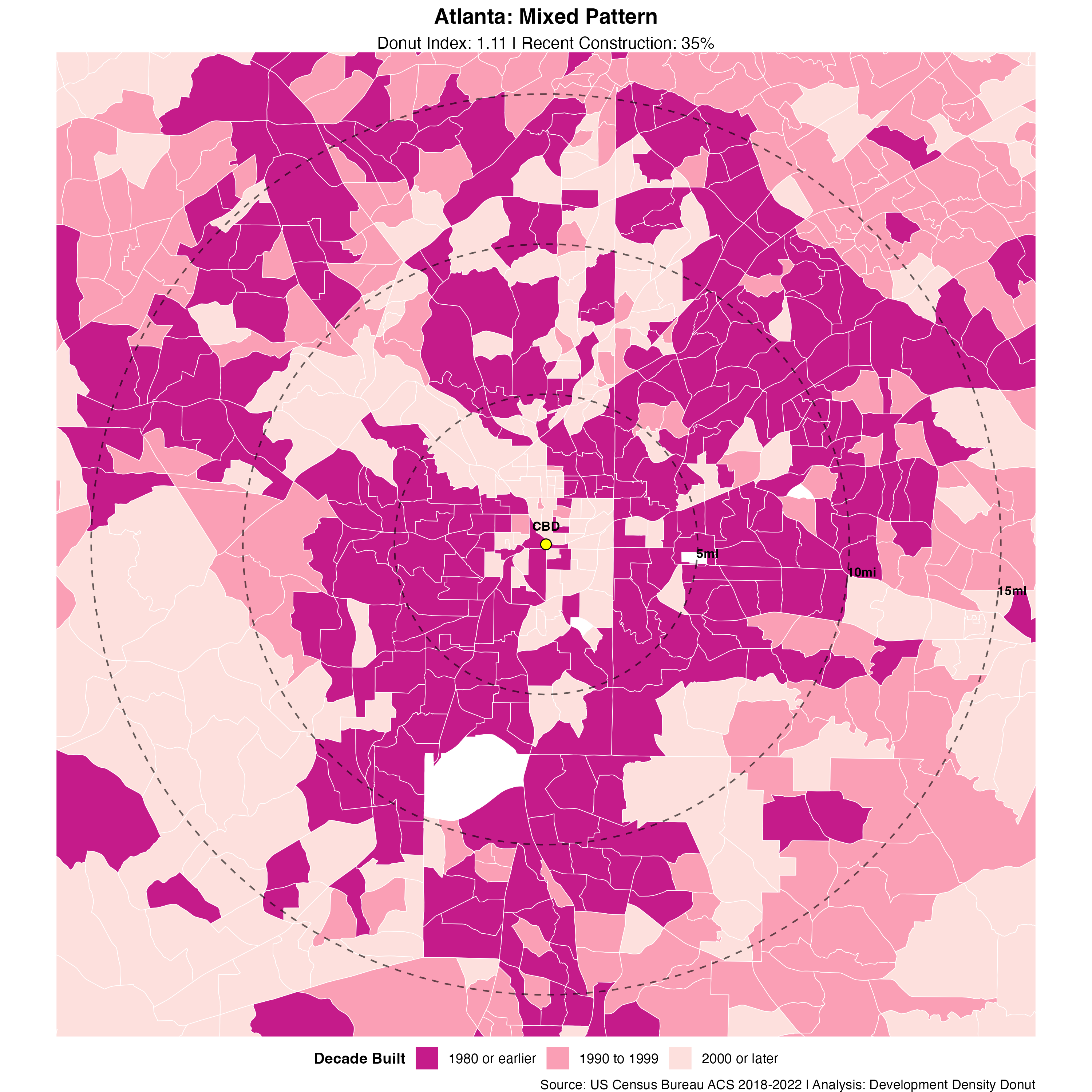Figure 3G: Atlanta Development Pattern - The Mixed Pattern Hybrid