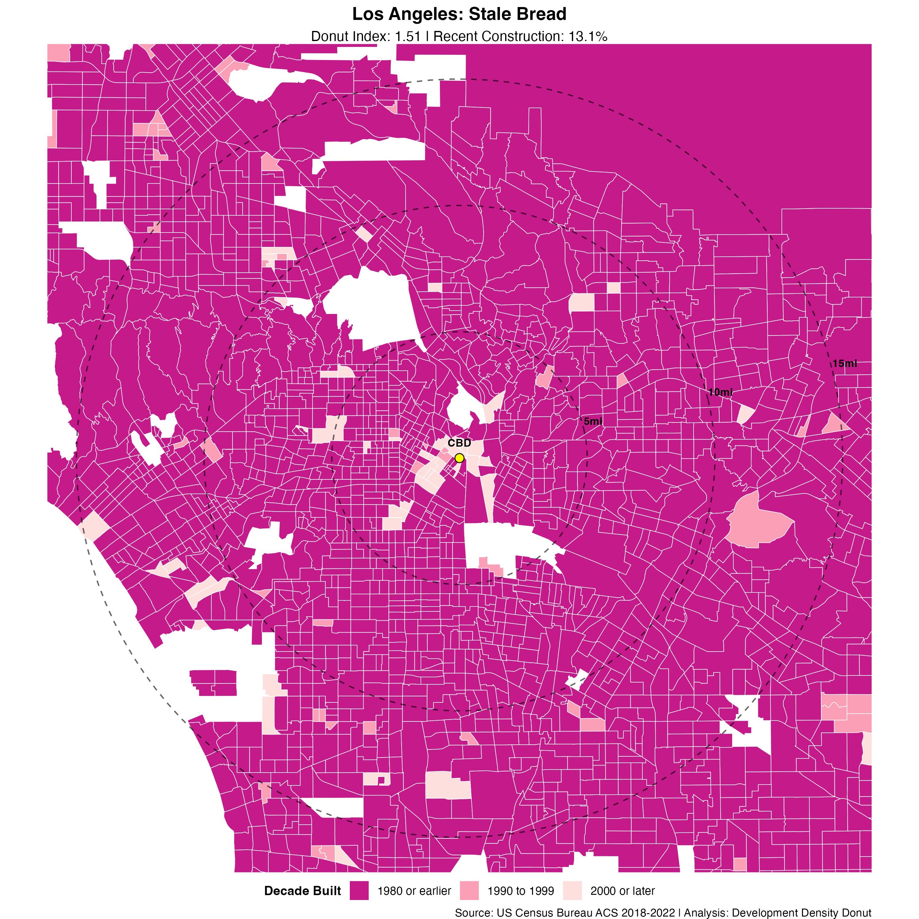Figure 4A: Los Angeles Development Pattern - Constrained Stale Bread